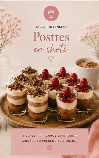 Taller de postres en shots